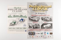 PHILLIP ISLAND: Two posters promoting events at Phillip Island featuring Brabhams