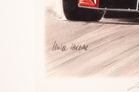 BT45: A signed print of the Martini Brabham BT45 as driven by Larry Perkins, signed in pencil by both Larry Perkins & Ron Tauranac, 30cm high, 42cm wide - 2