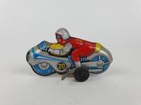 RACING: WIND UP RACING MOTORCYCLES box with 11 clockwork racing bikes, all in excellent condition c1970s. - 9