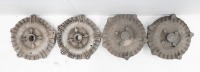BRAKE DRUMS: Four finned brake drums, two unmachined, believed to be off a Cooper Bobtail, internal brake drum diameter 25.5cm