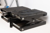 ENGINE LIFTS / BIKE STAND: Two motorbike engine or gearbox scissor lifts and one rear stand - 3