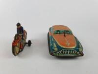 POLICE: Police Motorcycle & Car by Philipp Niedermeier West Germany c1950s. - 3