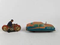 POLICE: Police Motorcycle & Car by Philipp Niedermeier West Germany c1950s. - 5