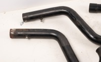 EXHAUST SET: An exhaust set, thought to be possibly Norton, includes header pipes & mufflers - 3