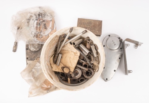 BSA: A group of BSA single cylinder assorted parts
