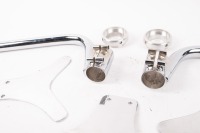 CAFE RACER: A group of assorted cafe racer parts, includes clip-ons (35mm), alloy fork seal retainers & three alloy mudguard mount brackets - 2