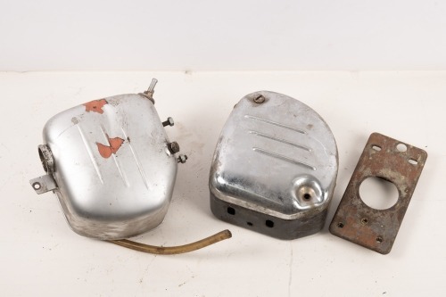 NORTON: Norton Atlas oil tank, tool box & mount bracket