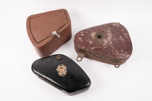 TOOL BOXES: Two tool boxes, one Norton, one AJS / Matchless