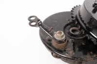 NORTON: A Norton Atlas rear wheel hub, rear sprocket / brake drum, rear brake backing plate - 3