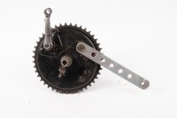 NORTON: A Norton Atlas rear brake drum & brake backing plate & axle assembly