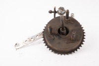 NORTON: A Norton Atlas rear brake drum & brake backing plate & axle assembly - 3