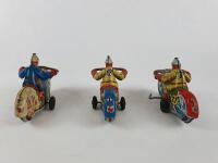 RACING: Three bikes made in Japan late 1950s, Police & Blue Comet RN48 both friction & Red Comet RN27 clockwork - 4