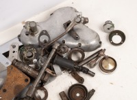 NORTON: A group of assorted Norton parts, includes timing cover, gear lever, oil pump, speedo drive & clutch parts - 3