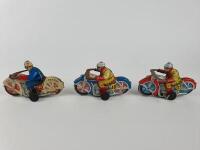RACING: Three bikes made in Japan late 1950s, Police & Blue Comet RN48 both friction & Red Comet RN27 clockwork - 6