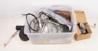 HARLEY-DAVIDSON: A group of assorted Harley-Davidson parts, includes new CV carby kit (approx 40mm) , grips, cables, high rise mounts, new chain, etc
