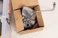 HARLEY-DAVIDSON: A group of assorted Harley-Davidson parts, includes new CV carby kit (approx 40mm) , grips, cables, high rise mounts, new chain, etc - 3
