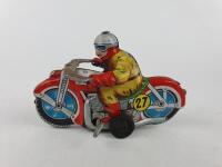 RACING: Three bikes made in Japan late 1950s, Police & Blue Comet RN48 both friction & Red Comet RN27 clockwork - 8