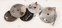 BACKING PLATES: A group of assorted Norton & Triumph brake backing plates
