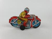 RACING: Three bikes made in Japan late 1950s, Police & Blue Comet RN48 both friction & Red Comet RN27 clockwork - 9