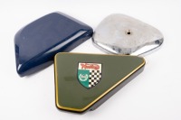 SIDE COVERS: Three side covers, two Norton Commando and one unit 650 Triumph cover