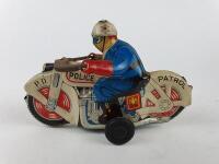 RACING: Three bikes made in Japan late 1950s, Police & Blue Comet RN48 both friction & Red Comet RN27 clockwork - 12