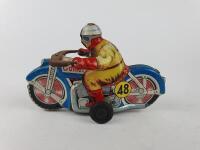 RACING: Three bikes made in Japan late 1950s, Police & Blue Comet RN48 both friction & Red Comet RN27 clockwork - 14