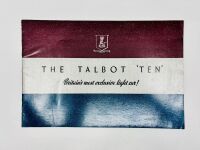 SUNBEAM-TALBOT: A Sales Brochure for the Talbot 3-litre [Location: Sydney]