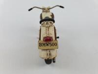 CIVILIAN: BMW 500 Motorcycle, white version by Bandai Japan c1950s. - 7