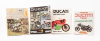 DUCATI: Four books on Ducati including 'Ducati Twins' by Mick Walker, 'Ducati Motorcycles' by Alan Cathcart and two others