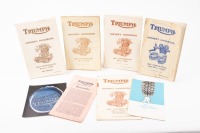 TRIUMPH: Five original Triumph Motorcycle Owner's Handbooks along with a small selection of other material related to Triumph