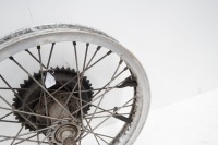 TRIUMPH: A Triumph pre unit rear wheel with a Borrani rim, flanged alloy rim - 2