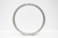 WHEEL: A flanged alloy rim WM1 x 19 inch, 40 spoke, manufacturer unknown