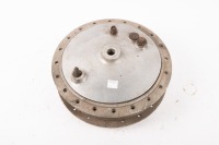 NORTON: A Norton Atlas front wheel hub with brake backing plate