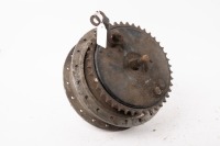 NORTON: A Norton Atlas rear wheel hub complete with sprocket, brake plate & axles - 2