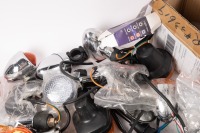 MIRRORS / TURN SIGNALS: A box of assorted mirrors and turn signal lights - 3