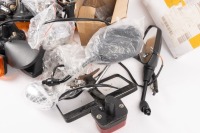 MIRRORS / TURN SIGNALS: A box of assorted mirrors and turn signal lights - 4