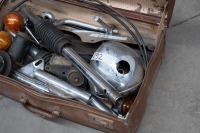 A collect of miscellaneous parts believed to have come from a late 1960s-early 1970s Triumph - 2