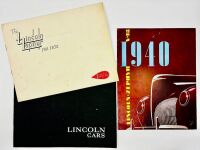 LINCOLN: A group of three Sales Brochures for the Zephyr V12 [Location: Sydney]