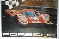 POSTER: An original Le Mans post race poster for the 1971 Le Mans 24 hour, this poster features the victorious #22 Porsche 917K of van Lennep - Marko, as well as the top 8 finishers overall, poster measures 76cm x 101cm - 3
