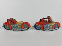 NOVELTY: Two Monkey Autocycles by ATC, Asahi Japan c1950s, 25 cms, friction drive. - 7