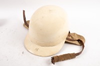 HELMET: A circa 1950s / 60s Herbert Johnson (London) peaked racing helmet [Location: Melbourne]
