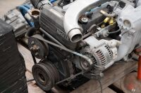 TOYOTA: A late 1980s / early 1990s Toyota 1G-GTE engine, 24 valve, with twin turbo intercooler [Location: Melbourne] - 12