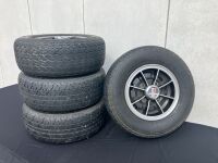 ALLOY WHEELS: A set of four 10" Can-Am alloy wheels to suit a Mini Cooper S, complete with sixteen wheel nuts and tyres [Location: Sydney]
