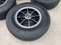 ALLOY WHEELS: A set of four 10" Can-Am alloy wheels to suit a Mini Cooper S, complete with sixteen wheel nuts and tyres [Location: Sydney] - 3