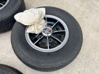 ALLOY WHEELS: A set of four 10" Can-Am alloy wheels to suit a Mini Cooper S, complete with sixteen wheel nuts and tyres [Location: Sydney] - 4