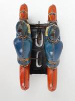 POLICE: Polizei-Dopplestreife twin patrol bikes by Niedermeier 1952-57, clockwork. - 7