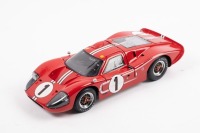 FORD GT40 MkIV: A 1:18 scale Ford GT40 MkIV, the Ford Motor Company, Shelby American inc entered number #1 race car as driven to victory in the 1967 Le Mans 24 hour, with the driven combination of Dan Gurney - A.J. Foyt