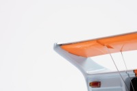 GULF MIRAGE GR8: A 1:18 scale Gulf Mirage GR8 model, the number #11 race car as raced to victory in the 1975 Le Mans 24 hour, the Gulf Research racing entered car with the driver combination of Ickx - Bell - 4