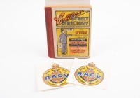 VICTORIA: A 1951 Collins Street Directory (Melbourne & Suburbs), along with two c1950s RACV unused decal transfers