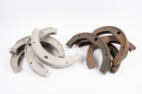 BUGATTI: A group of eight Bugatti 330mm brake shoes, ex molsheim, includes four alloy and four steel shoes [Location: Melbourne]